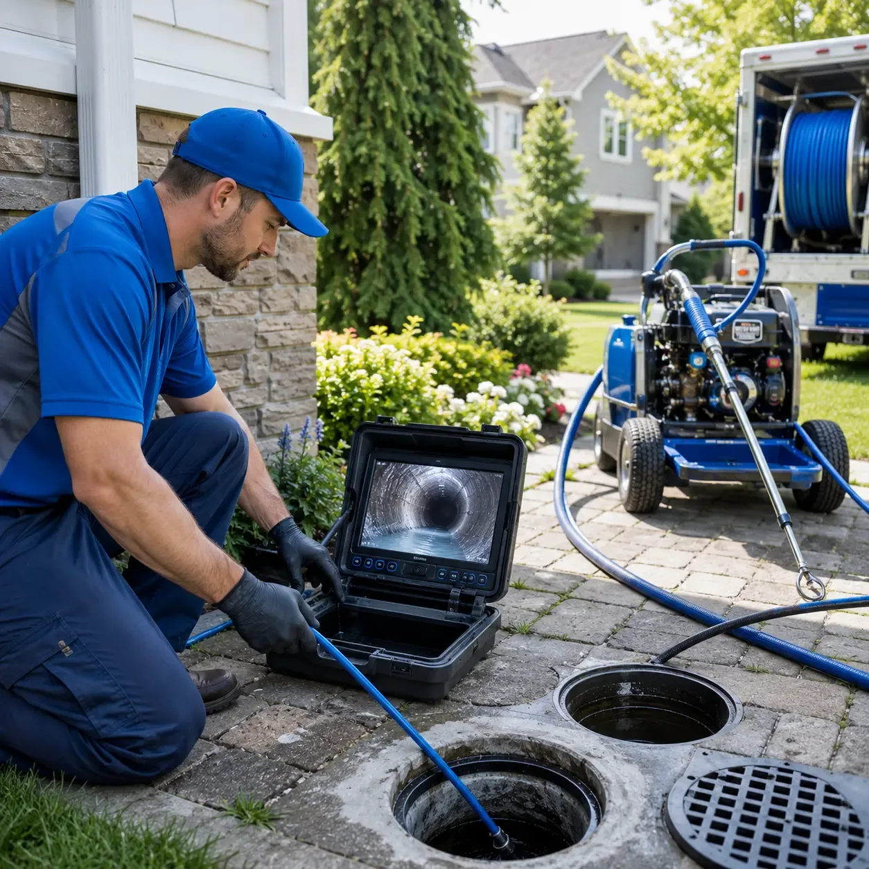Outdoor drain cleaning professionals serving Erwinna, PA