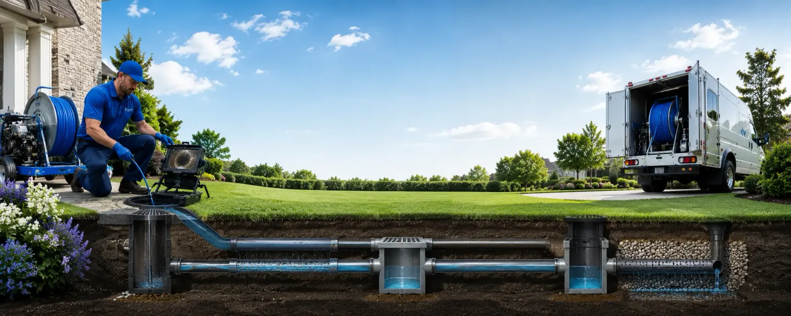 Outdoor drain cleaning information for Erwinna, PA